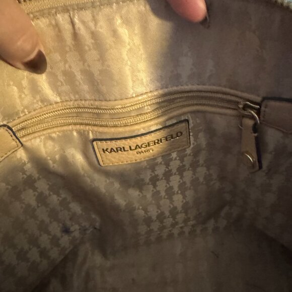 Karl Lagerfeld Blush Pink Leather Bag - Picture 7 of 12